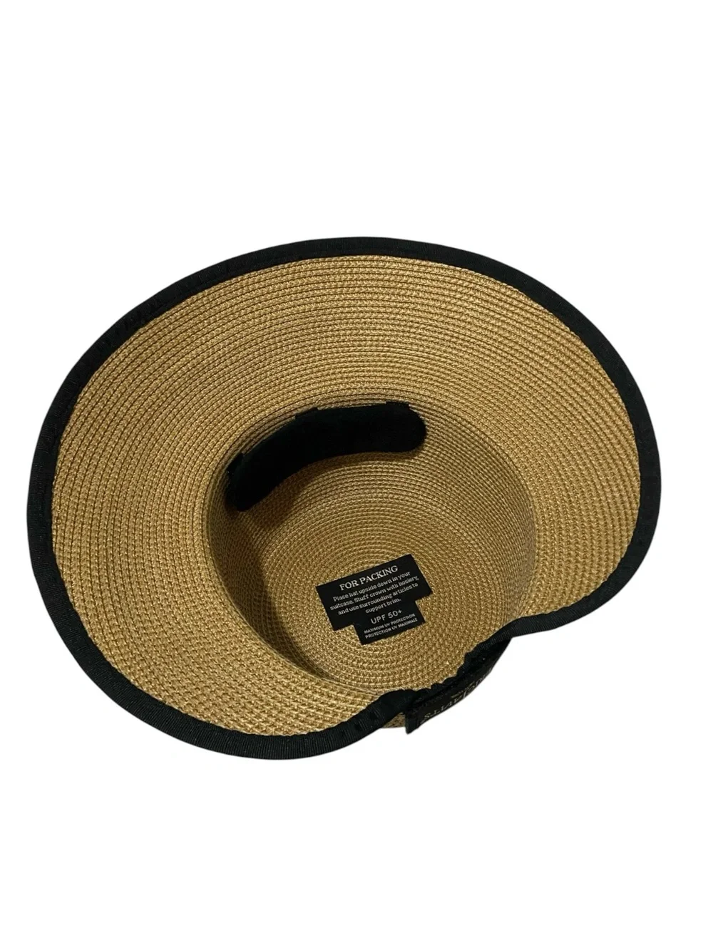 Eric Javits Squishee Cap Sun Visor Natural Black OS Adjustable - Picture 6 of 11